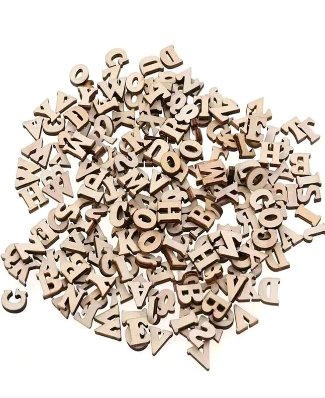 Share Wooden Letters & Numbers Sizes 15mm Small MDF Mini Laser Cut Alphabet & Letters