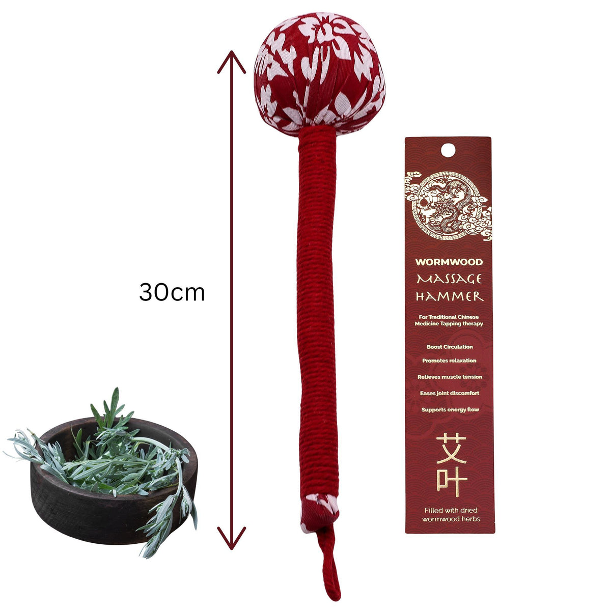 Wormwood Massage Hammer - Red