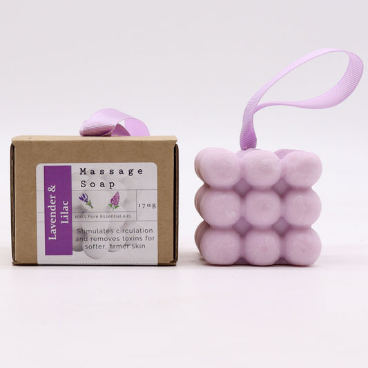 Boxed Single Massage Soaps - Lavender & Lilac