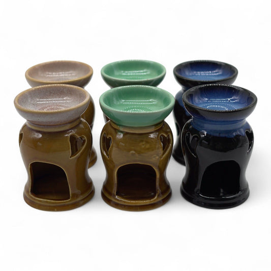 Classic Rustic Oil Burner - Heart Cut-out (assorted)
